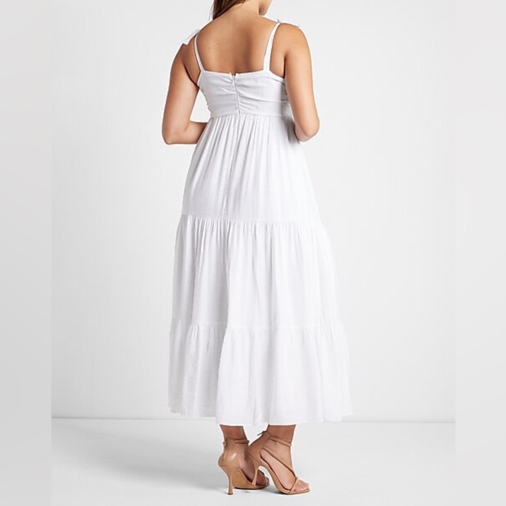 Express Tie Shoulder Tiered Maxi‎ Dress - Picture 9 of 17